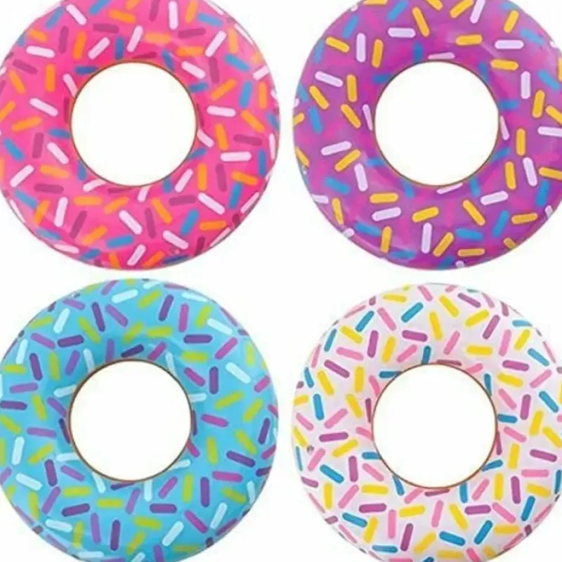 Egpull<12 - Assorted 18" Sprinkle Donut Inflatable Pool Party Decoration Float Blow Up - Miniature Marvels: Airplane Models & Painted Dice