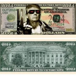 Egpull<100 - President Donald Trump Trumpinator" 2024 Novelty Money Bills Party Fake - Miniature Marvels: Airplane Models & Painted Dice
