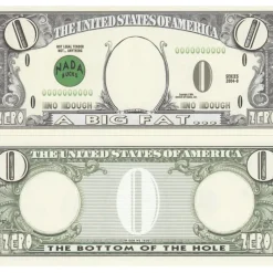 Egpull<1000 - ZERO 0.00 Dollar Worthless Novelty Fake Play Bills - funny gag prank joke - Miniature Marvels: Airplane Models & Painted Dice