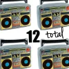 Egpull<12 BOOM BOX RADIO Inflatable Blow Up Speakers - 80's Music Party Toy (1 dz) - Miniature Marvels: Airplane Models & Painted Dice
