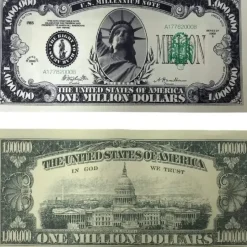 Egpull<100 Classic Million Dollar Novelty Fake Play Casino Joke Money Bills - Miniature Marvels: Airplane Models & Painted Dice