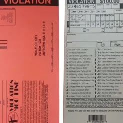 Egpull<100 Fake Cop Police Officer Parking Tickets - Funny Gag Prank Novelty Joke Set - Miniature Marvels: Airplane Models & Painted Dice