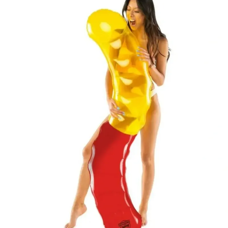 Egpull<5 FT GIANT GUMMY WORM Inflatable Noodle Swimming Pool Float Raft Toy - BigMouth - Miniature Marvels: Airplane Models & Painted Dice