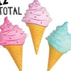 Egpull<12 Ice Cream Cone Inflatable ~ HUGE 3 FEET ~ Party Supplies Wholesale Set (1 dz) - Miniature Marvels: Airplane Models & Painted Dice