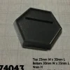 Shop All*1 Inch Black Slotted Hex Gaming Base (20) RPR 74043 - Miniature Marvels: Airplane Models & Painted Dice