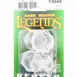 Shop All*1 Inch Transparent Slotted Hex w/ Short Hover Peg (10 Bases, 10 Pegs) RPR 74045 - Miniature Marvels: Airplane Models & Painted Dice
