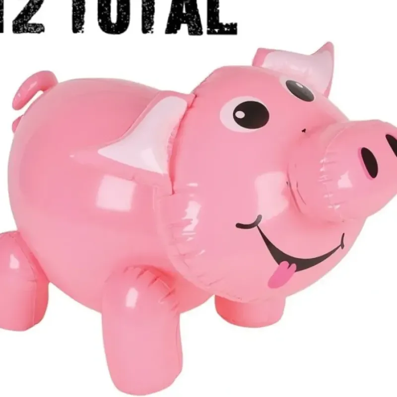 Egpull<12 Inflatable Pig Blow Up ~ Piggie Piggy Pool Party Decor Party Float Inflate - Miniature Marvels: Airplane Models & Painted Dice