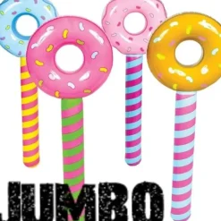 Egpull<12 JUMBO ~ Inflatable Donut Lollipop Wonka CANDYLAND Pool Float Party Toys - Miniature Marvels: Airplane Models & Painted Dice