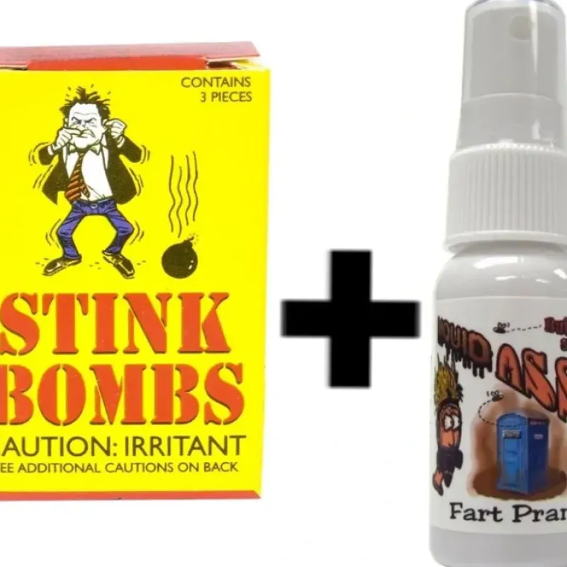 Egpull<1 LIQUID ASS SPRAY BOTTLE + 3 GLASS STINK BOMBS - Miniature Marvels: Airplane Models & Painted Dice