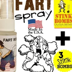 Egpull<1 Liquid Fart Spray Scent Bottle Mister + 3 Stink Bomb Ass Smelly Crap ~ COMBO - Miniature Marvels: Airplane Models & Painted Dice