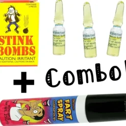 Egpull<3 Liquid Stink Bombs ~ Butt Crack Ass Smell Joke Gag + 1 Fart Spray COMBO SET - Miniature Marvels: Airplane Models & Painted Dice