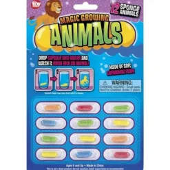 Egpull<144 MAGIC GROWING ANIMAL CAPSULES - Just Add Water - Expanding Sponge Foam Toys - Miniature Marvels: Airplane Models & Painted Dice