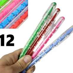 Egpull<12 Maze Puzzle Pens - Built-in Ball Novelty Fun Fidget Game Child Kid Toy (1 dz) - Miniature Marvels: Airplane Models & Painted Dice