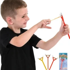Egpull<12 Paper Launcher Fun SlingShot Kids Ballpoint Pens - Mix of Colors - Miniature Marvels: Airplane Models & Painted Dice
