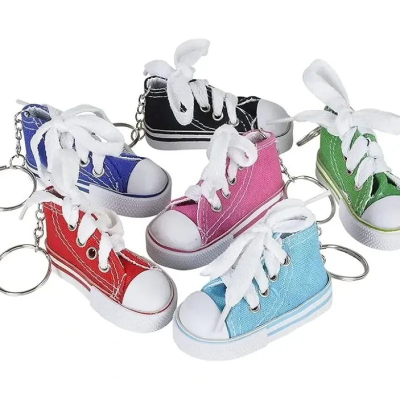 Egpull<6 Piece - Sneaker Canvas Shoe Tennis Basketball Keychain Party Prize Favors Toy - Miniature Marvels: Airplane Models & Painted Dice