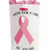 Egpull<10 Pink Ribbon Breast Cancer Awareness Plastic Bags - with handles - Miniature Marvels: Airplane Models & Painted Dice