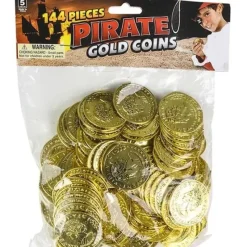 Egpull<3600 Plastic Gold Coins Pirate Treasure Chest Play Money Birthday Party Favors - Miniature Marvels: Airplane Models & Painted Dice