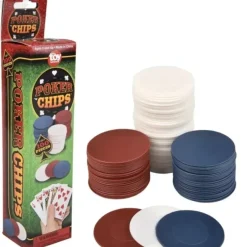 Egpull<1000 PLASTIC POKER CHIPS 1 1/2 INCH DIAMETER RED WHITE & BLUE RETAIL BOXED - Miniature Marvels: Airplane Models & Painted Dice
