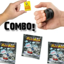 Egpull<3 Stink Bombs + 3 Fart Bomb Bags + 1 Le Tooter Farting Pooter ~ COMBO DEAL! - Miniature Marvels: Airplane Models & Painted Dice