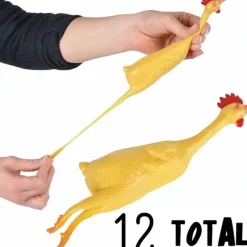 Egpull<12 Stretch Rubber Chickens 8" GaG Stretchable Squeeze Stress Relief Party Toy - Miniature Marvels: Airplane Models & Painted Dice