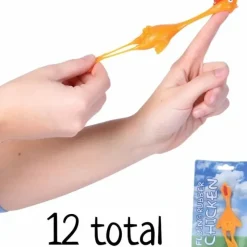 Egpull<12 Stretching Rubber Chicken Slingshots Yellow Bird Finger Flying Toy Game (1 DZ) - Miniature Marvels: Airplane Models & Painted Dice