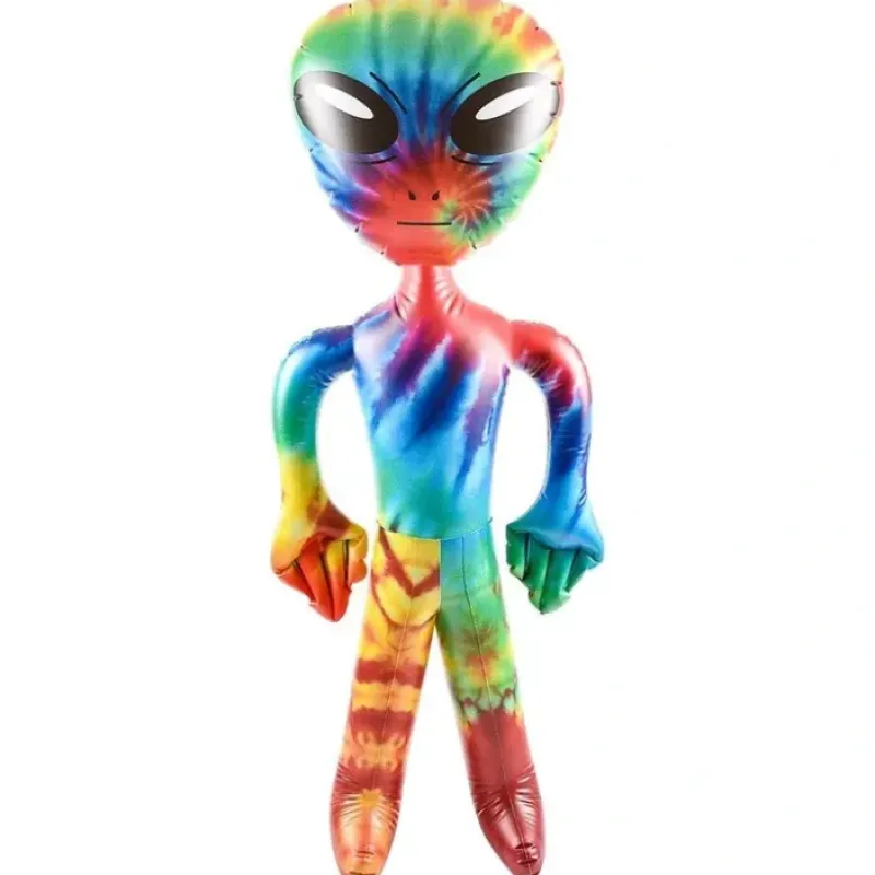 Egpull<36" Tie Dye Space Alien Inflate - Inflatable 3 Feet Blow Up Prop UFO Child Play Toy - Miniature Marvels: Airplane Models & Painted Dice