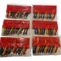 Egpull<60 TOTAL 3" Inch Clip on Key Chains - assorted colors - wholesale lot - Miniature Marvels: Airplane Models & Painted Dice
