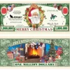 Egpull<100 TOTAL - Million Dollar Santa Claus Dollar Merry Christmas Holiday Gift Bills - Miniature Marvels: Airplane Models & Painted Dice