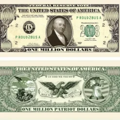 Egpull<100 TOTAL - Patriot Million Dollar Novelty Money Bills Party Fake Casino Play - Miniature Marvels: Airplane Models & Painted Dice