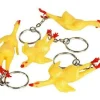 Egpull<12 TOTAL 3" Rubber Stretch Rubber Chicken Key Chain - Gag Gift Joke (1 dozen) - Miniature Marvels: Airplane Models & Painted Dice