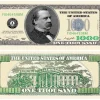 Egpull<1000 TOTAL $1,000.00 Thousand Dollar Casino Party Novelty Fake Poker Money Bill - Miniature Marvels: Airplane Models & Painted Dice