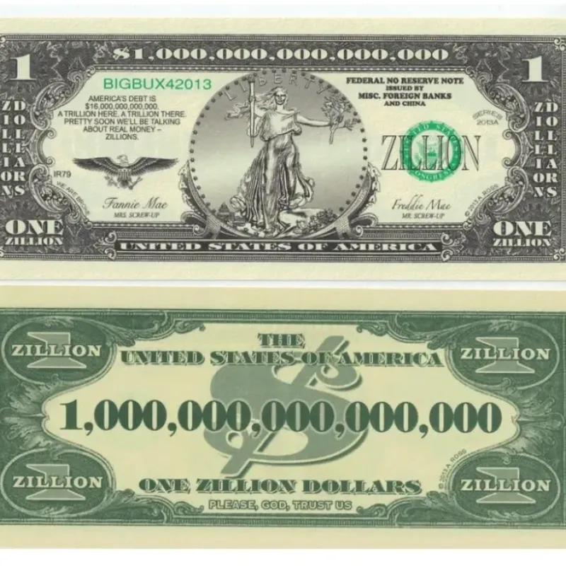 Egpull<100 TOTAL - Zillion Dollar Funny Money Bills Party Novelty Fake Casino Poker - Miniature Marvels: Airplane Models & Painted Dice