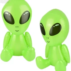 Egpull<12 TOTAL Galactic Green Alien 24" Inflatables Party Decoration Blow-Up Space UFO - Miniature Marvels: Airplane Models & Painted Dice