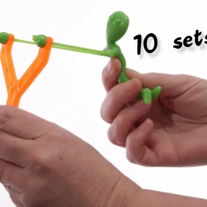 Egpull<12 TOTAL 2pk's Alien UFO Slingshots Novelty Gag Toy Party Favor Bag Filler Toy - Miniature Marvels: Airplane Models & Painted Dice