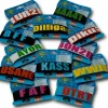Egpull<12 TOTAL Rubber Text Saying Bracelets Children Party Favors (1 dz) - Miniature Marvels: Airplane Models & Painted Dice