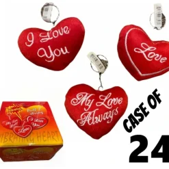 Egpull<24 Vintage 80's Pull String Vibrating Stuffed Hearts Key Chain Ring Valentine - Miniature Marvels: Airplane Models & Painted Dice