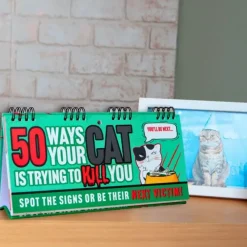 Egpull<50 Ways Your CAT is Trying to KILL YOU! Funny Desk Spiral Flip Book Signs - Miniature Marvels: Airplane Models & Painted Dice