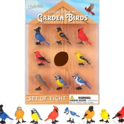 Egpull<A Collection of Mini Garden Birds - 8pc Tiny Statue Figurines- Archie McPhee - Miniature Marvels: Airplane Models & Painted Dice