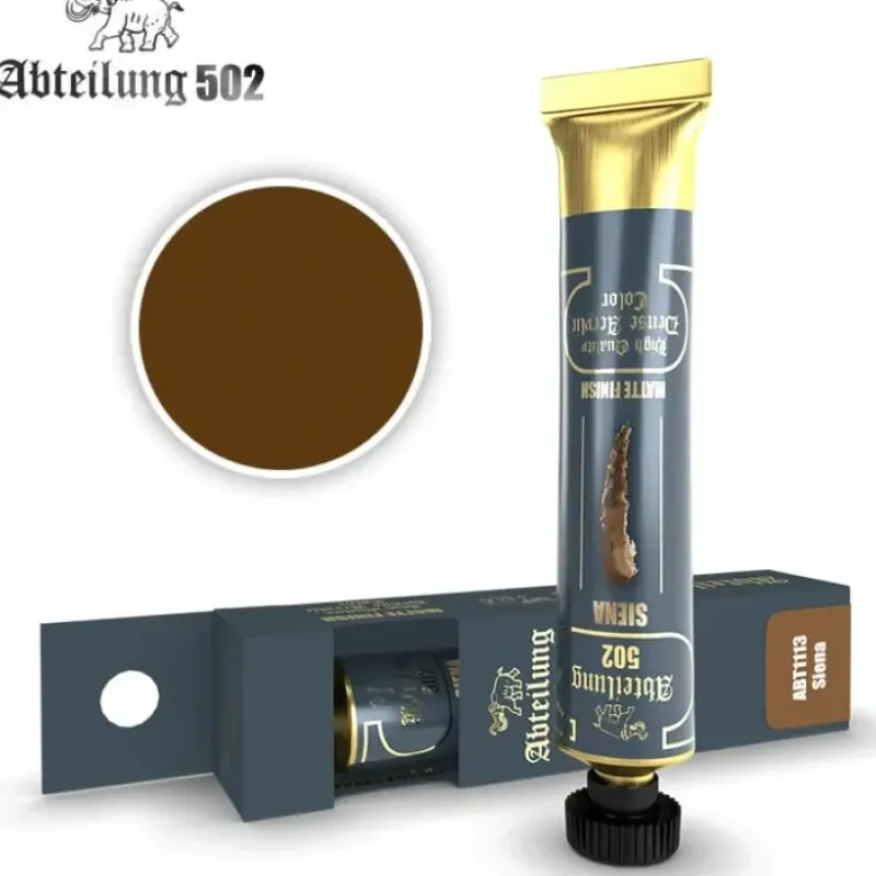 Paint<Abteilung 502: Acrylic Tube - Siena LTG AK-ABT1113 - Miniature Marvels: Airplane Models & Painted Dice