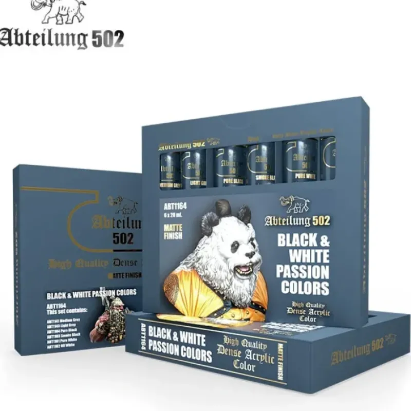 Paint<Abteilung 502: Black & White Passion Colors LTG AK-ABT1164 - Miniature Marvels: Airplane Models & Painted Dice