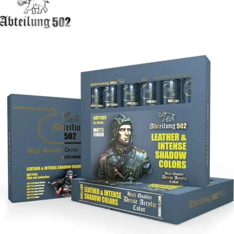 Paint<Abteilung 502: Intense Leather & Shadows Colors LTG AK-ABT1165 - Miniature Marvels: Airplane Models & Painted Dice