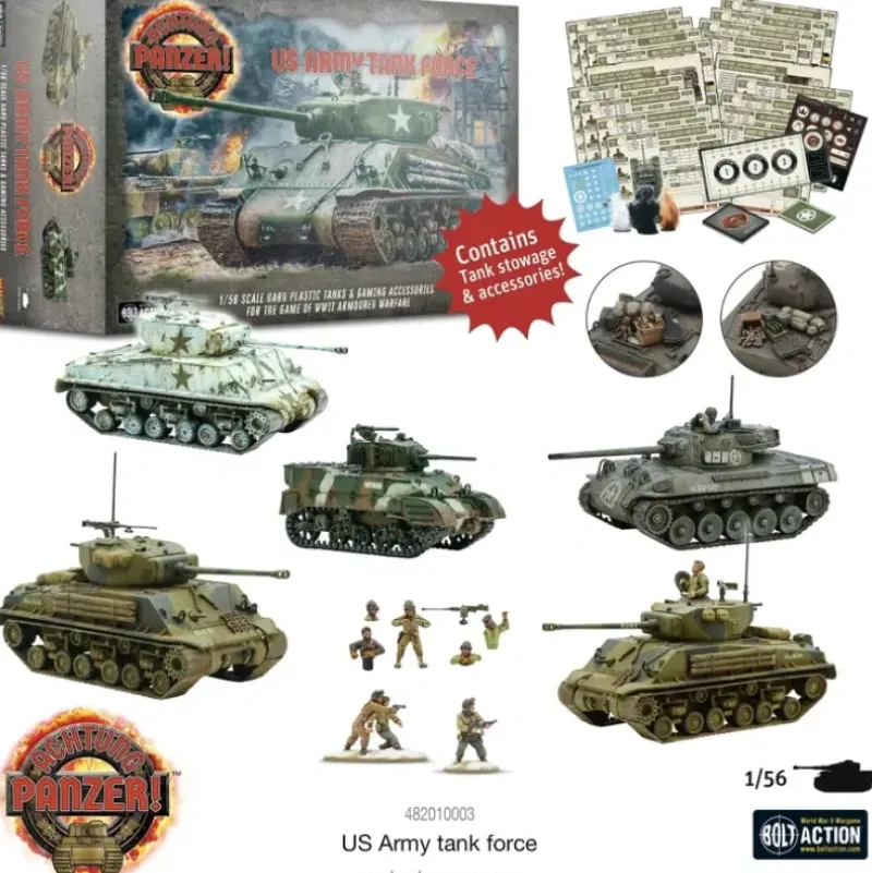 Shop All*Achtung Panzer! - USA: US Army Tank Force - Miniature Marvels: Airplane Models & Painted Dice