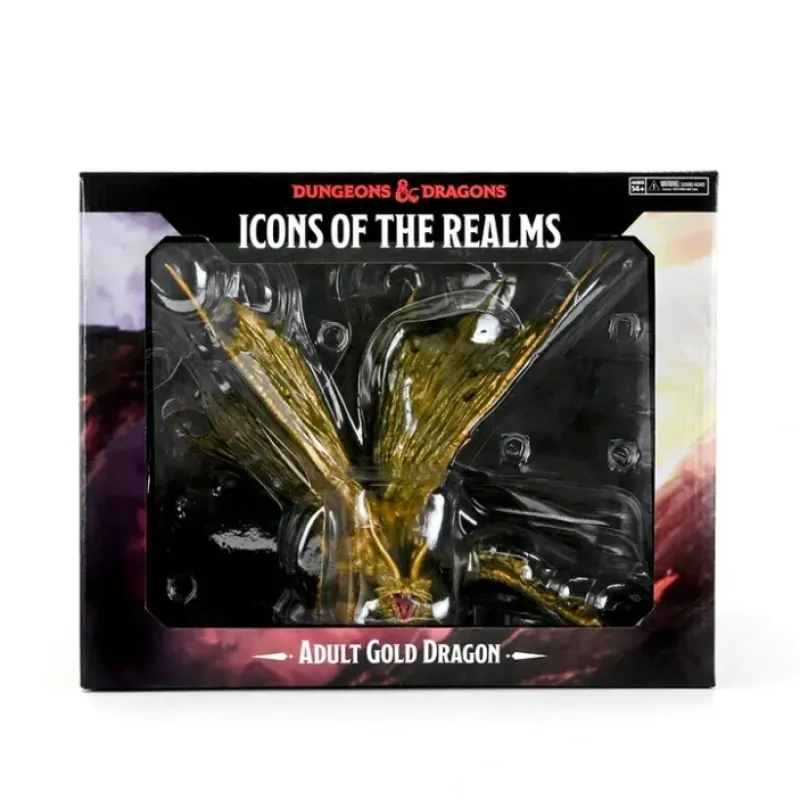Miniature<Adult Gold Dragon: Premium Figures - D&D Icons of the Realms WZK 96116 - Miniature Marvels: Airplane Models & Painted Dice