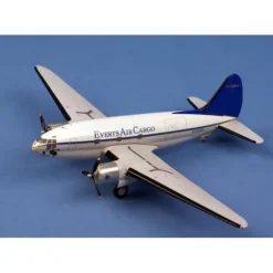 Airplane Model*Aero Classics AC219791 1:400 Everts Air Cargo C-46 - Miniature Marvels: Airplane Models & Painted Dice