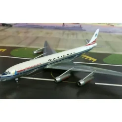 Airplane Model*AeroClassics AC219332 1:200 National DC-8-21 N6572C - Miniature Marvels: Airplane Models & Painted Dice