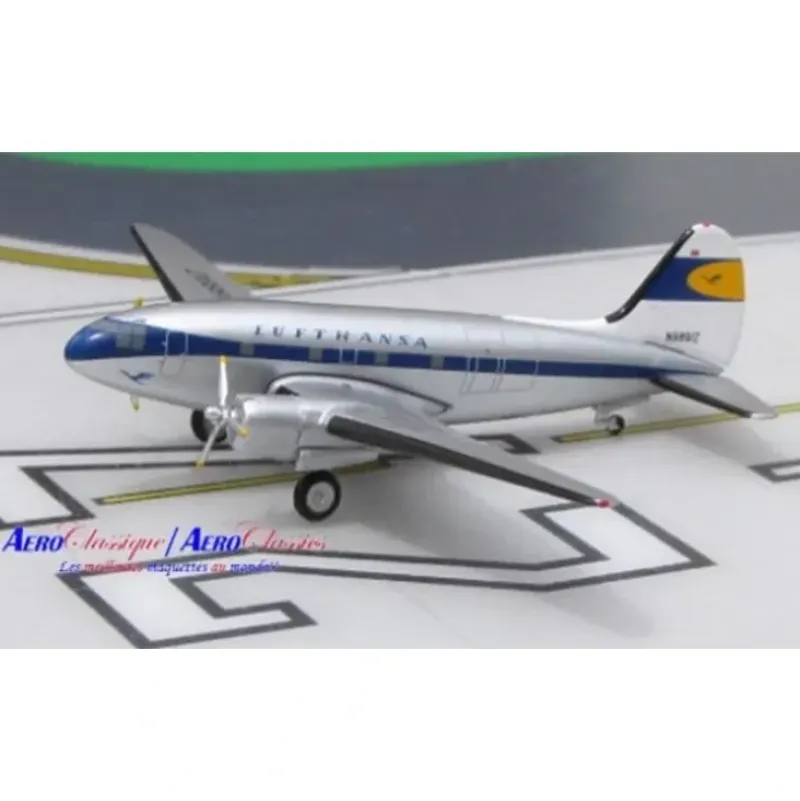 Airplane Model*AeroClassics WEDLH0313 1:200 Lufthansa Curtis C-46 N9891Z - Miniature Marvels: Airplane Models & Painted Dice