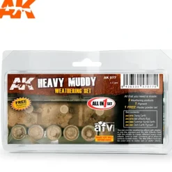 Paint<AFV Series: Heavy Muddy Set LTG AK-077 - Miniature Marvels: Airplane Models & Painted Dice