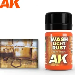 Paint<AFV Series: Light Rust Wash LTG AK-046 - Miniature Marvels: Airplane Models & Painted Dice