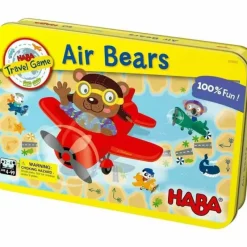 Board Game<Air Bears: Magnetic Travel Game HAB 304899 - Miniature Marvels: Airplane Models & Painted Dice