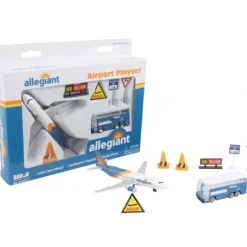 Airplane Model*Allegiant Airport Playset New Livery - Miniature Marvels: Airplane Models & Painted Dice